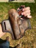 Handmade Leather 1911 Holster (Kimber, Colt, Springfield) – Tooled Leather view 7