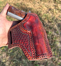 Handmade Leather 1911 Holster (Kimber, Colt, Springfield) – Tooled Leather view 9